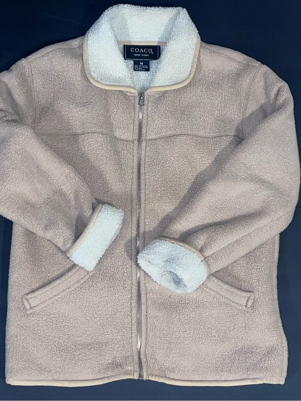 Cozy COACO Cream Teddy Jacket with Zip